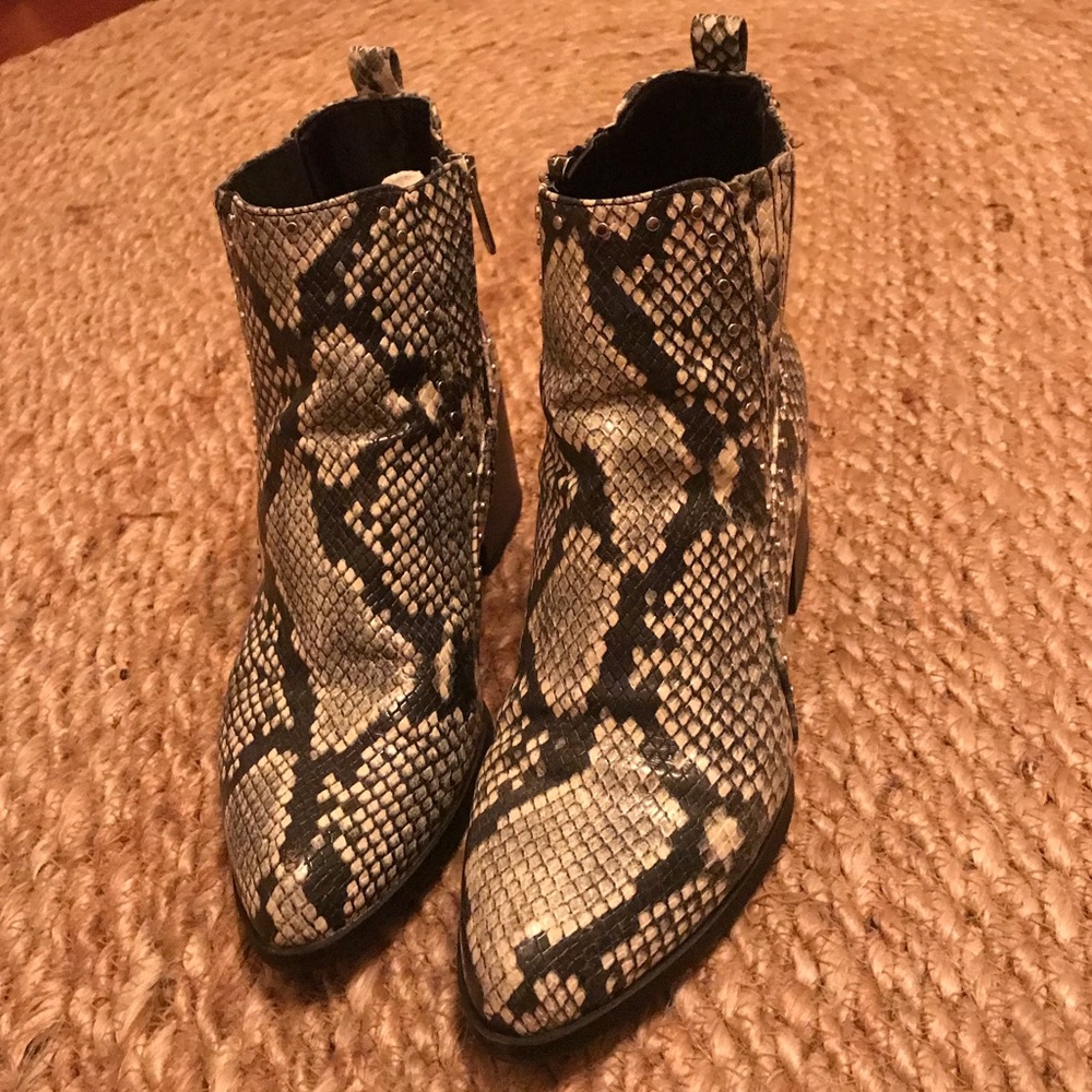Circus by Sam Edelman Snakeskin Booties